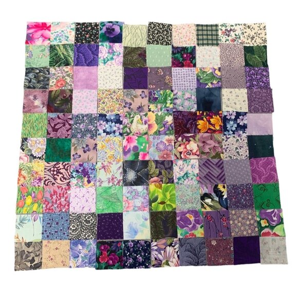 100 Precut 2” Cotton Quilting Fabric Squares Assorted Floral & Patterned Prints - Picture 1 of 6